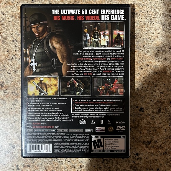 Sony PlayStation 2 Game - 50 Cent Bulletproof - Black and Red Cover - Picture 2 of 4